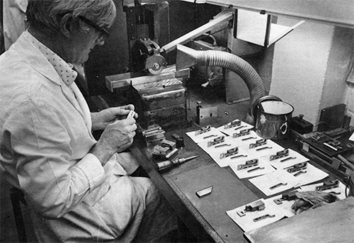 Highly skilled man working in the mold department